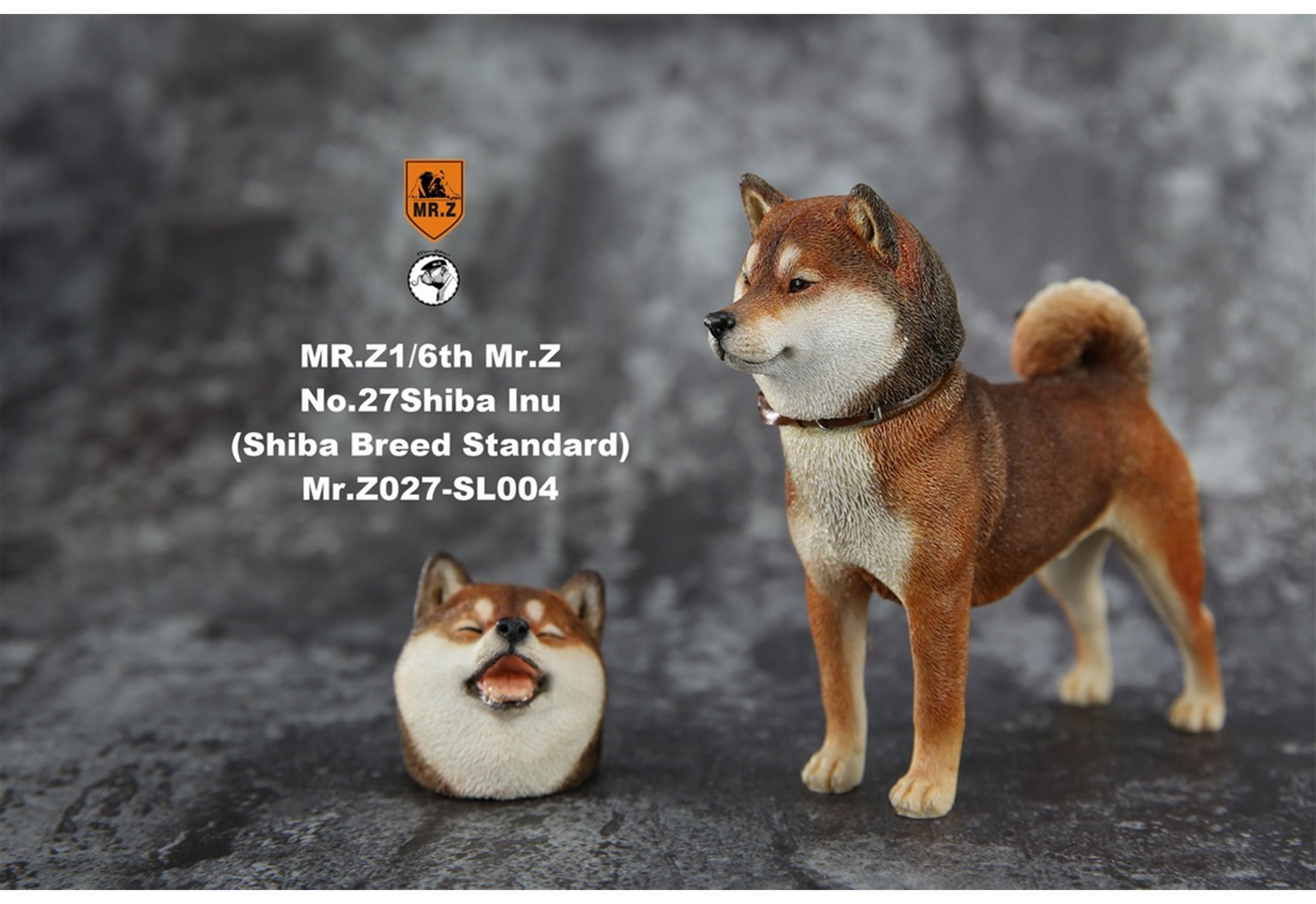 Mr Z 1 6 仿真日本柴犬新两款可换头 Zfrontier 装备前线