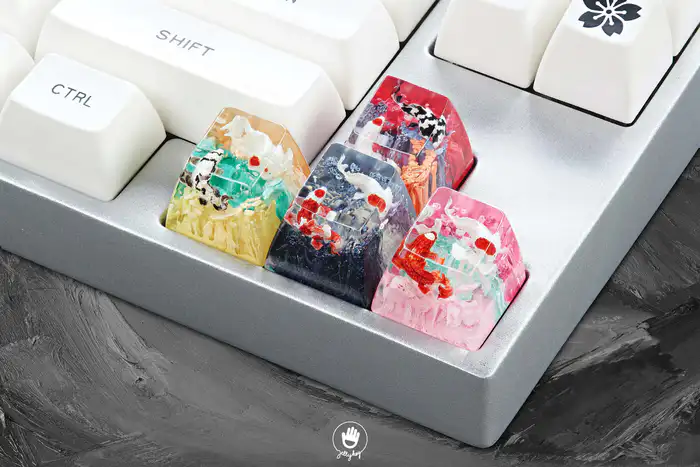 Jellykey Zen Pond IV 手工树脂个性键帽- 五色套装专页- zFrontier