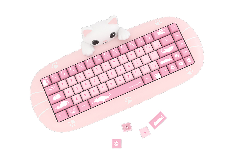 萌猫 X-Bows Meow 68 软萌猫咪硅胶机械键盘- zFrontier 装备前线