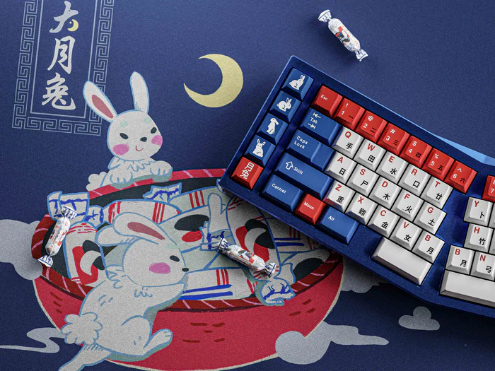 【おまけ付】 KeyKobo 装备前线 zFrontier 二色键帽- 月兔ABS Rabbit 键工坊Moon テープ・マスキングテープ