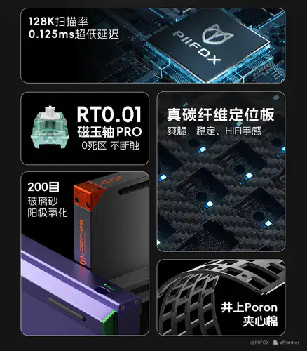PIIFOX 卫士68磁轴键盘今晚8点熔岩灰色开售- zFrontier 装备前线