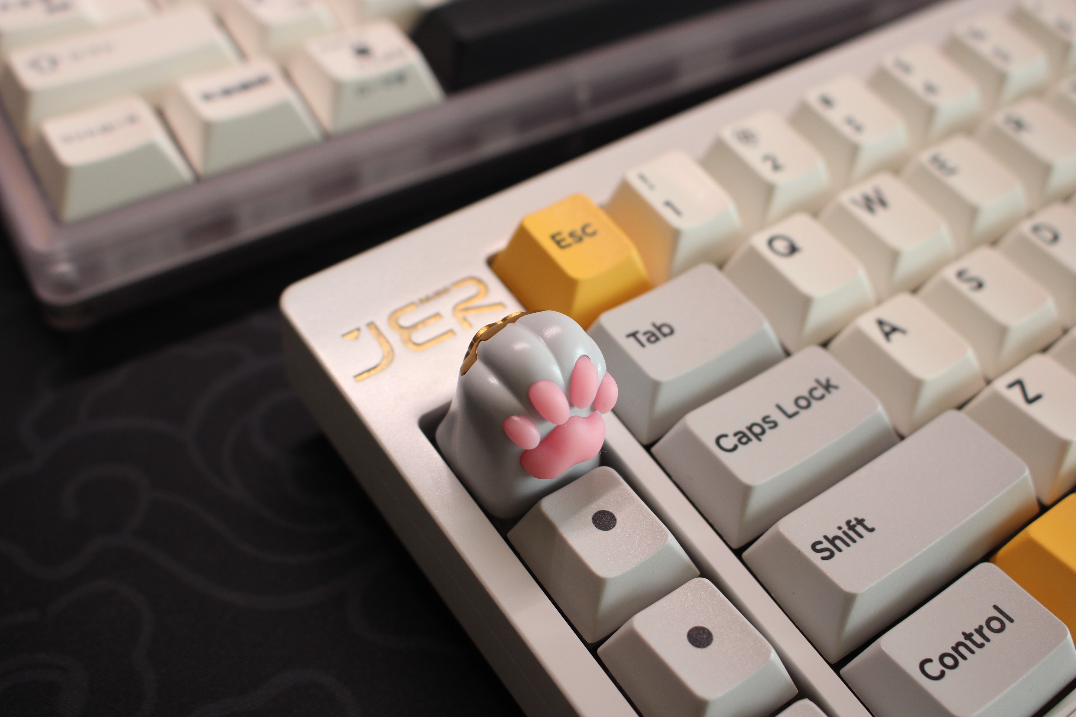 holyoops白色猫爪个性键帽