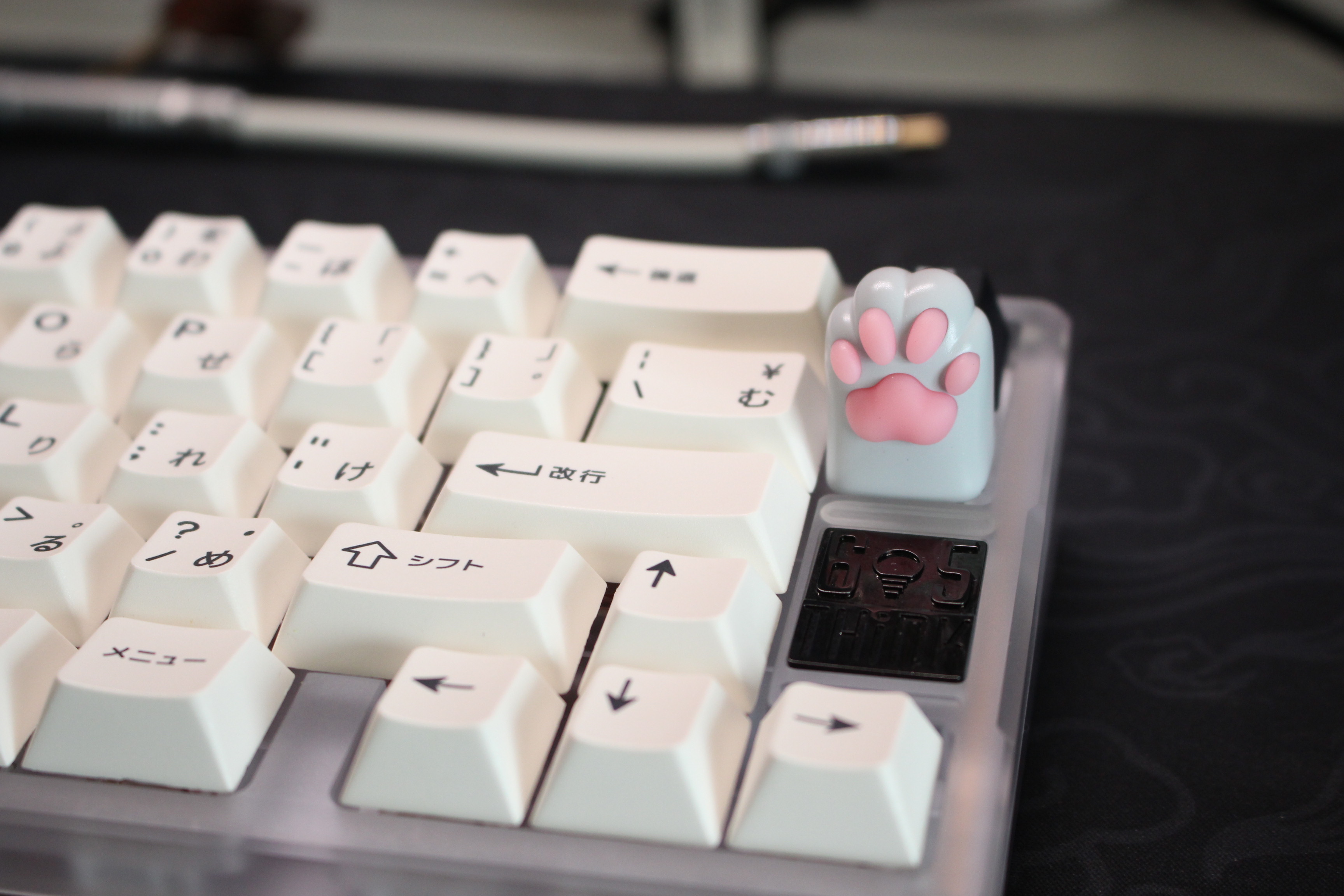 holyoops白色猫爪个性键帽