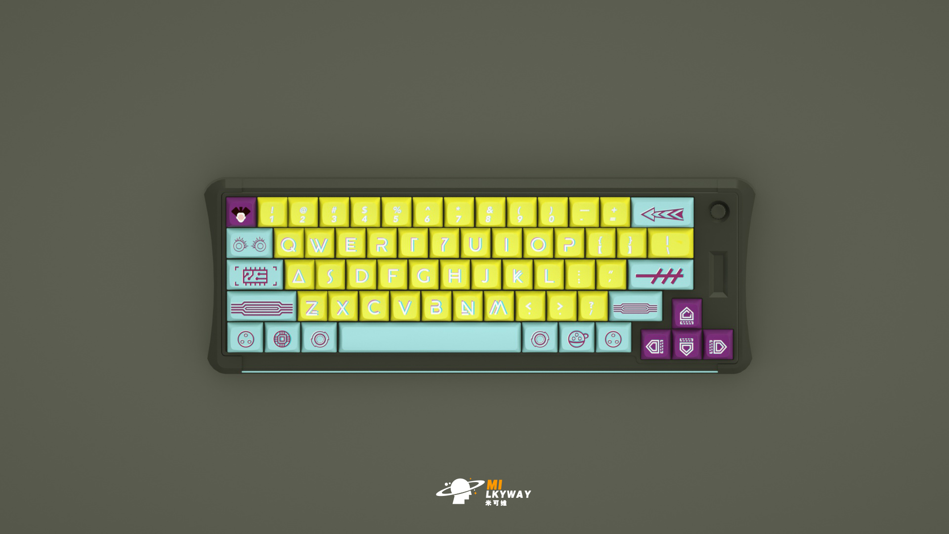 那位大神给个赛博朋克霓虹矩阵键盘边框配色