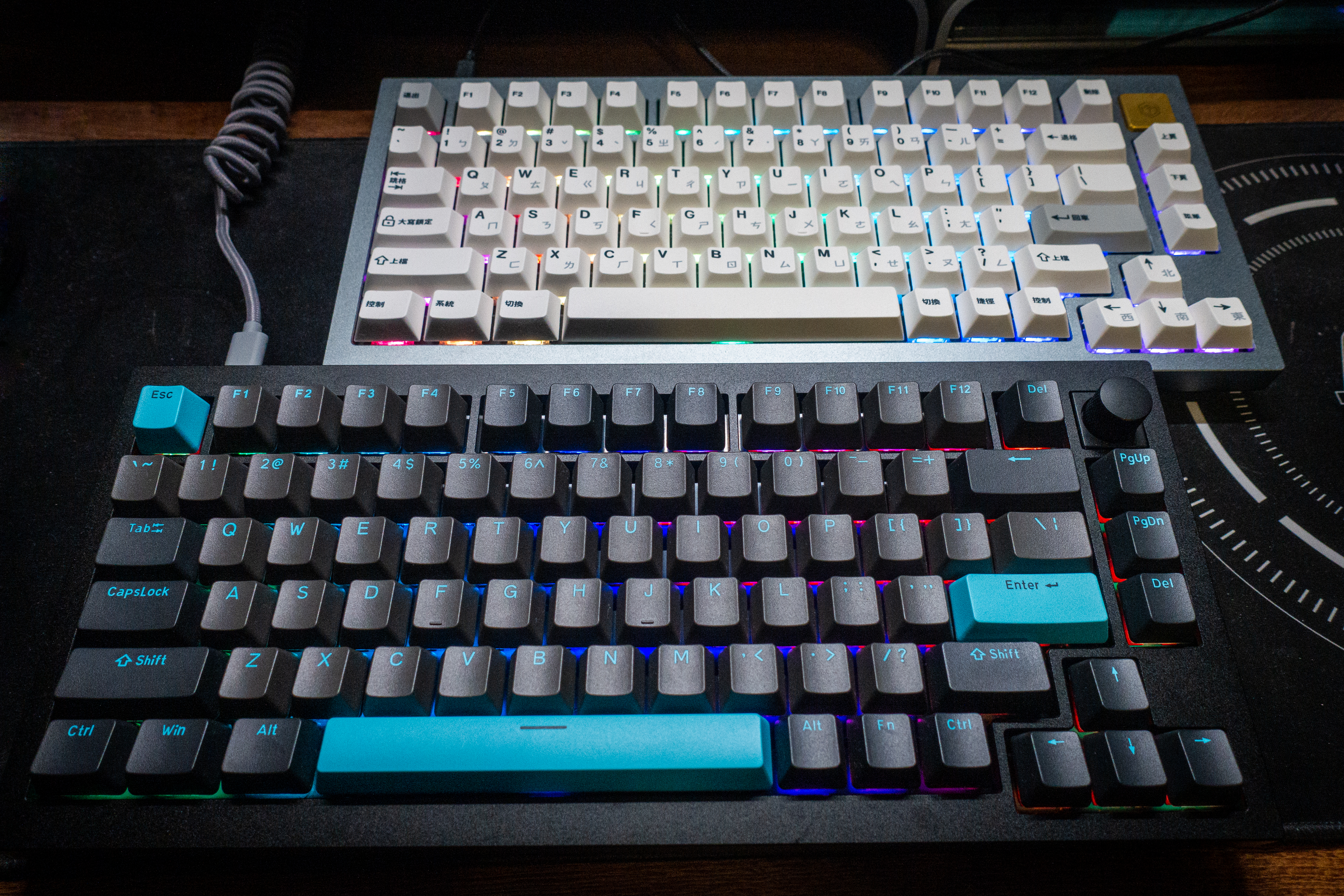 最后跟京造 q1 兄弟同框(兄弟已换上 epbt无印注音)