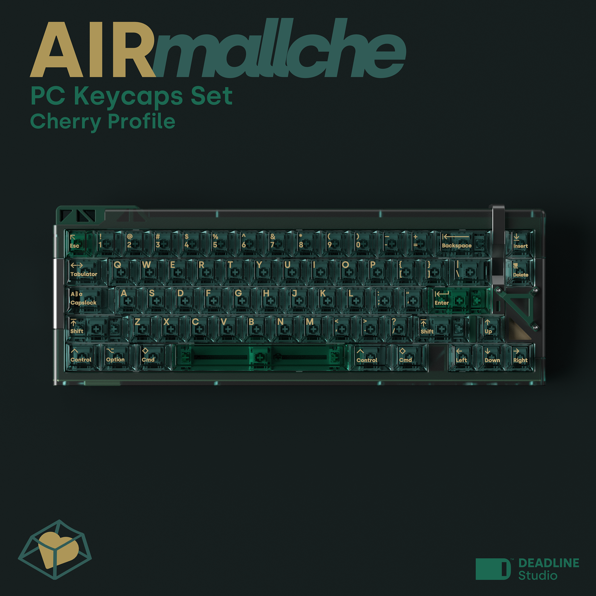 新品现货]AIRmallche/绿色沉寂透绿PC键帽- zFrontier 装备前线