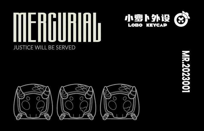 原创新IP/抽奖】LOBO外设新系列IP Mercurial.幽鬼手工个性键帽