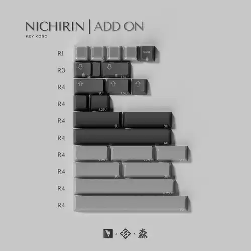 KeyKobo 键工坊Nichirin 日轮ABS 二色键帽- zFrontier 装备前线
