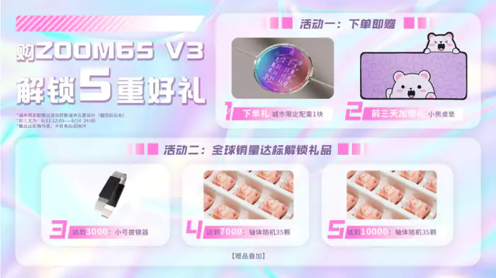 Meletrix Zoom65 V3 丘比特联名款客制化机械键盘套件- zFrontier 装备前线