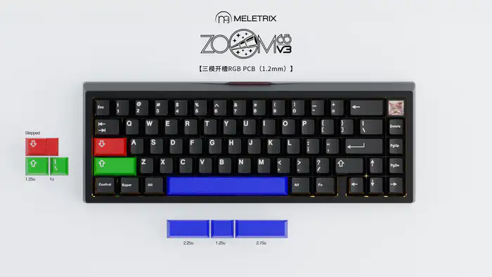Meletrix Zoom65 V3 客制化机械键盘套件- zFrontier 装备前线