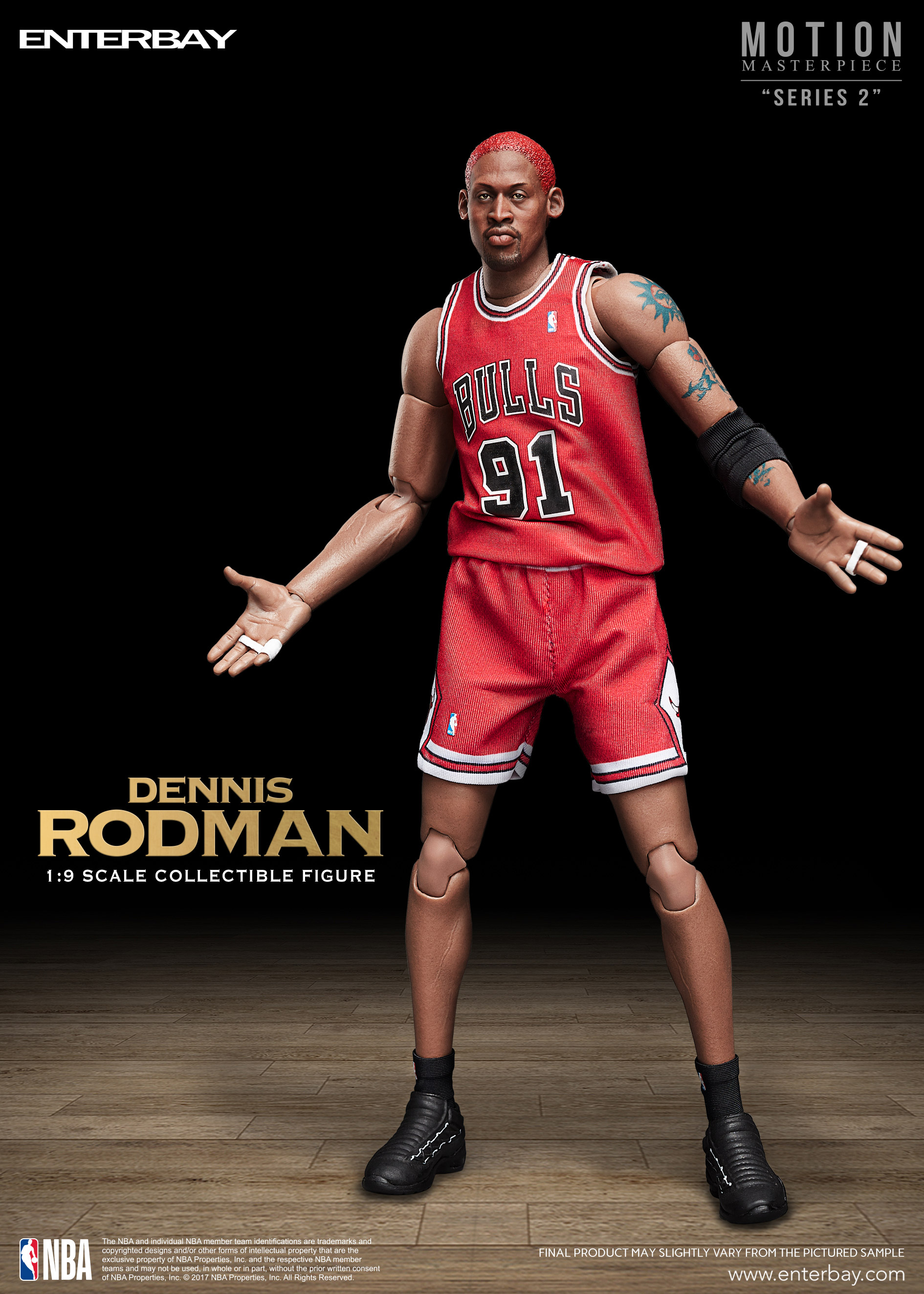 enterbay 1/9 dennis rodman-丹尼斯·羅德曼可動人偶 - zfrontier