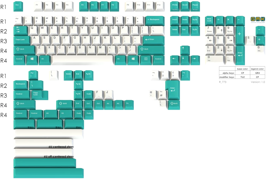 GMK Cyan 2D 青白- zFrontier 装备前线